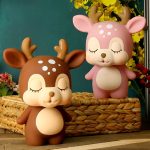 Tirelire Cerf pour enfant en céramique colorée