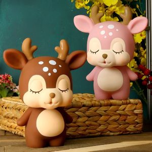 Tirelire Cerf pour enfant en céramique colorée