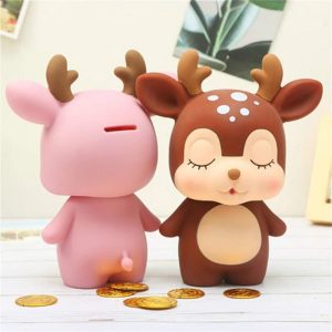 Tirelire en forme de cerf, idéale pour les petits épargnants