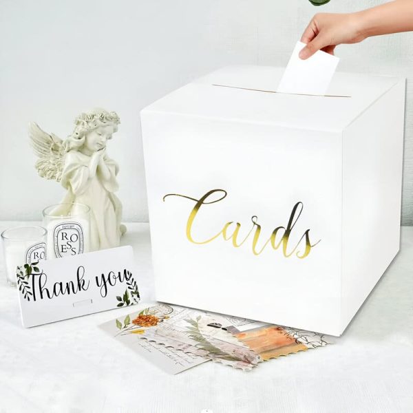 Boîte à carte mariage élégante pour collecter les vœux