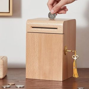 Tirelire en Bois élégante et pratique