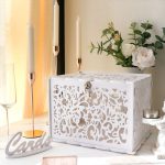 Boîte tirelire mariage élégante pour collection de fonds