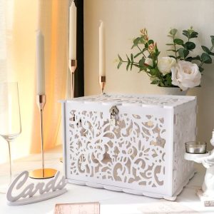 Boîte tirelire mariage élégante pour collection de fonds