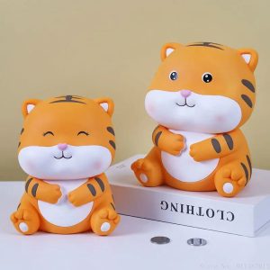 Tirelire en forme de tigre coloré