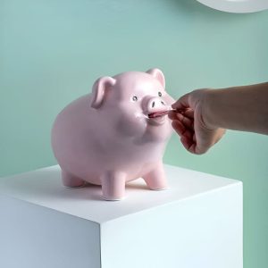 Grosse tirelire cochon en céramique pour épargner