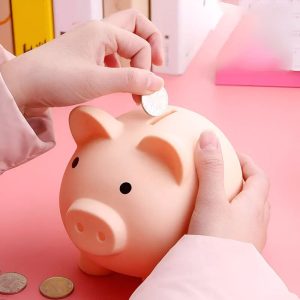 Tirelire cochon en porcelaine, design amusant