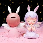 Tirelire en céramique ange, design ludique pour enfants