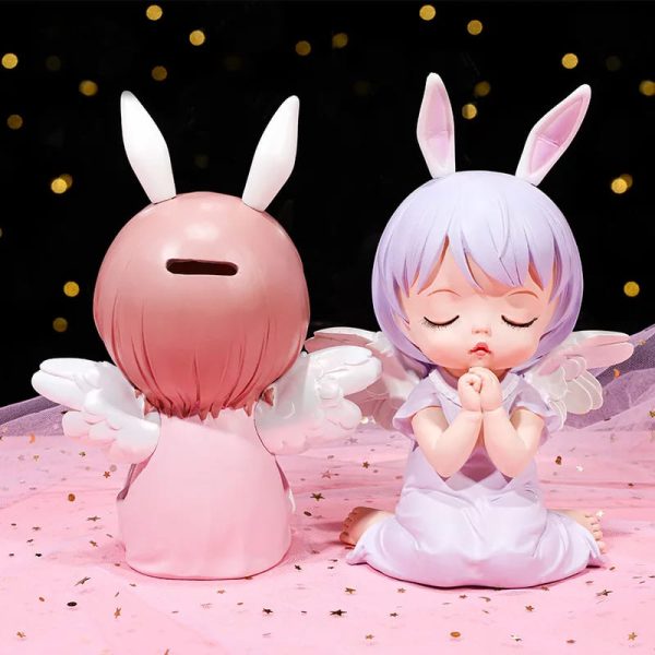 Tirelire en céramique ange, design ludique pour enfants