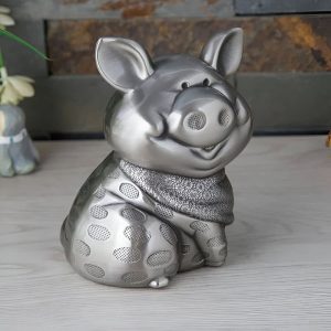 Tirelire cochon en métal pour enfants