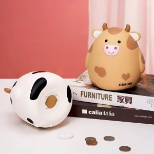 Économiseur mignon : tirelire vache enfant