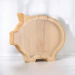 Tirelire en bois design cochon