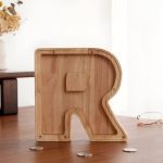 Tirelire en bois avec lettres décoratives - vue 9