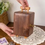 Valise tirelire en bois pour enfants
