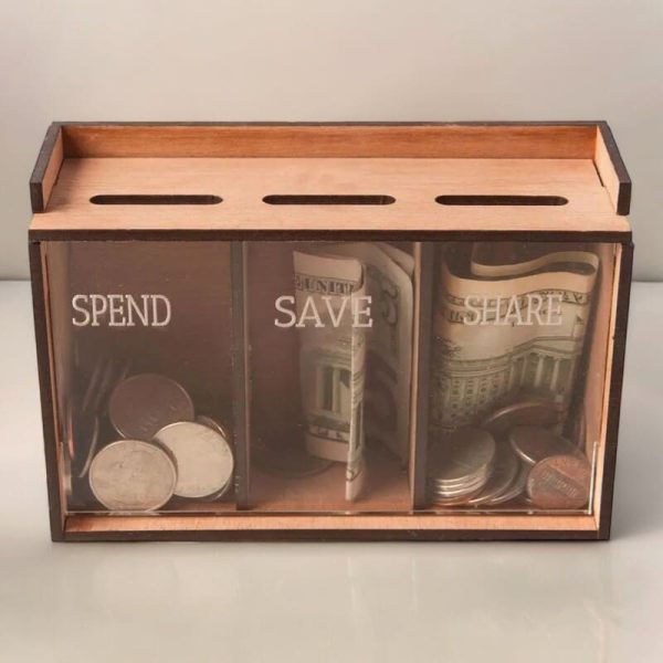 Tirelire en plastique transparent pour enfants et adultes