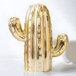 Tirelire cactus en céramique, style contemporain