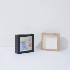 Cadre en bois pour tirelire moderne