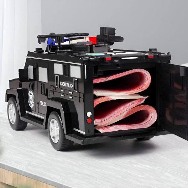 Tirelire en forme de camion de police