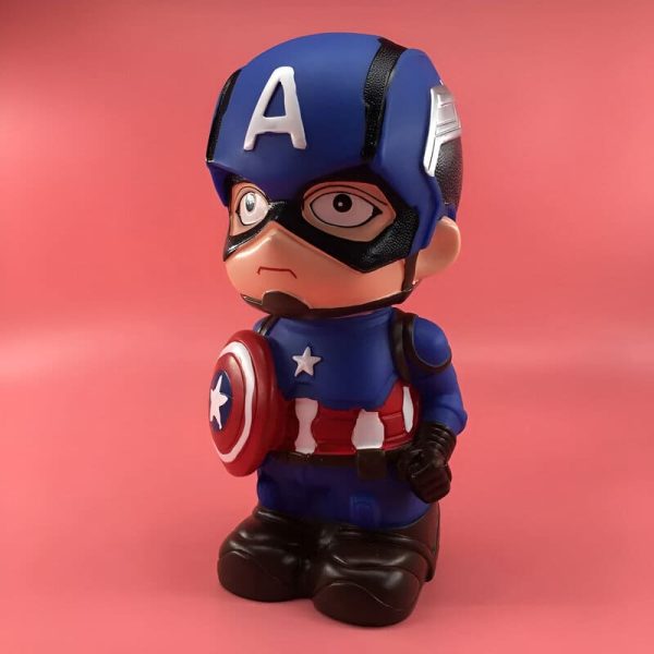 Économie ludique avec la tirelire Captain America