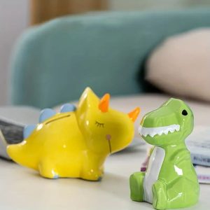 Tirelire dinosaure, accessoire de décoration ludique