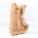 Tirelire chat mignonne en bois pour économiser