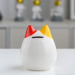 Élégante tirelire chat en céramique pour les enfants