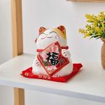 Tirelire Chat Chinois avec détails artistiques