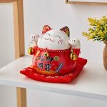 Tirelire Chat Chinois avec finitions soignées