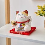 Tirelire amusante en forme de chat asiatique