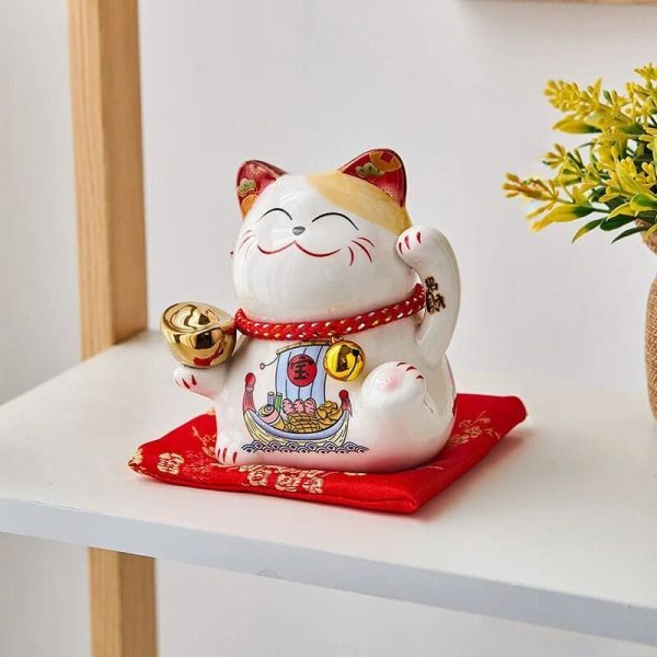 Tirelire amusante en forme de chat asiatique