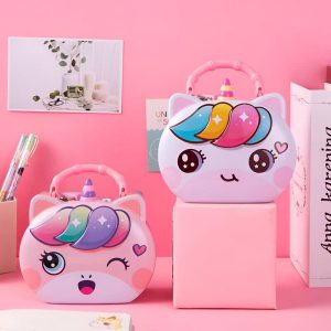 Tirelire chat licorne colorée et originale pour enfants