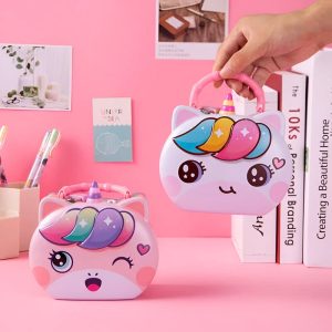 Tirelire licorne en forme de chat, décoration amusante