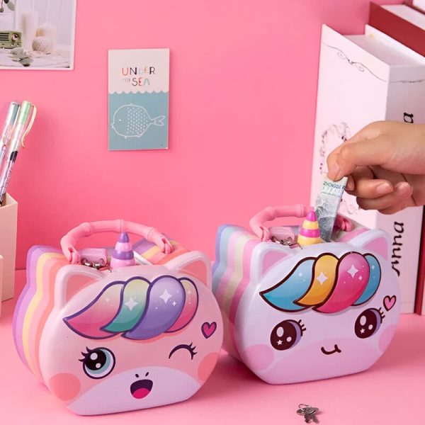 Tirelire féerique chat licorne, parfaite pour économiser