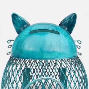 Tirelire originale chat en métal pour enfants