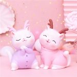 Tirelire Chat Rose en céramique, design mignon et coloré