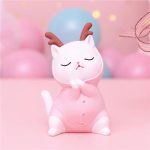 Tirelire décorative chat rose, parfaite pour une chambre d'enfant