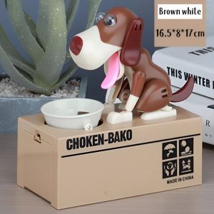 Tirelire Chien qui Mange en couleur vive