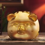 Tirelire en céramique animalière chinoise