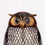 Accessoire déco enfant : tirelire chouette en fer