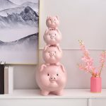 Tirelire Cochon à Casser en céramique blanche