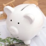 Tirelire Cochon à Peindre en céramique blanche
