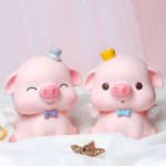 Tirelire cochon ange décorative pour enfants