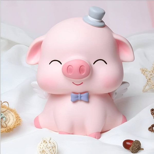 Cochon ange tirelire, parfait pour la chambre d'enfant