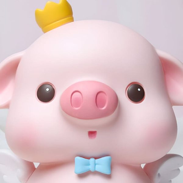 Épargne cochon ange, accessoire décoratif unique