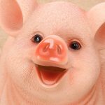 Tirelire cochon, accessoire de décoration ludique