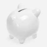 Tirelire en forme de cochon blanc pour économiser de l'argent