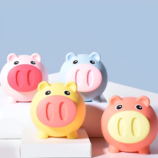 Tirelire cochon multicolore pour enfants