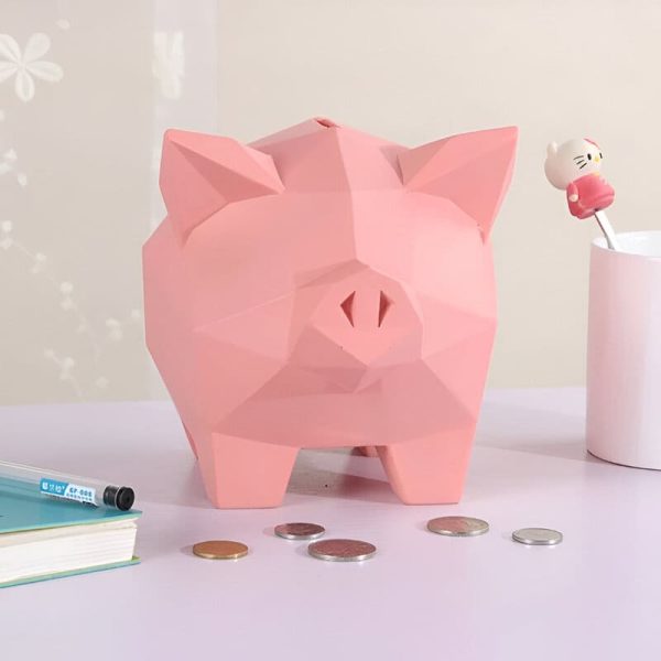Tirelire cochon stylée pour la décoration intérieure