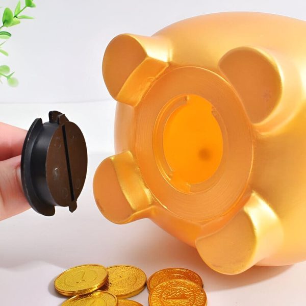 Accessoire décoratif tirelire cochon doré pour la chambre