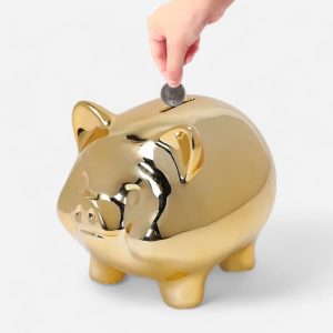 Tirelire Cochon en Or
