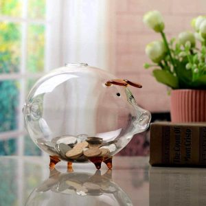Tirelire Cochon en Verre